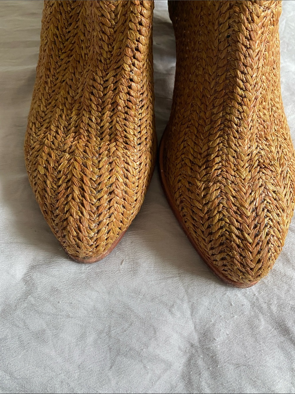 Matt Bernson Woven khaki Tan Ankle Booties - Picture 3 of 8